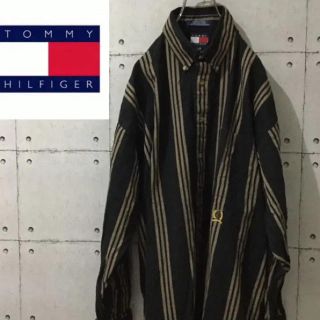 トミーヒルフィガー(TOMMY HILFIGER)のトミー ヒルフィガー ☆ サイパン製 L エンブレム シャツ(シャツ)