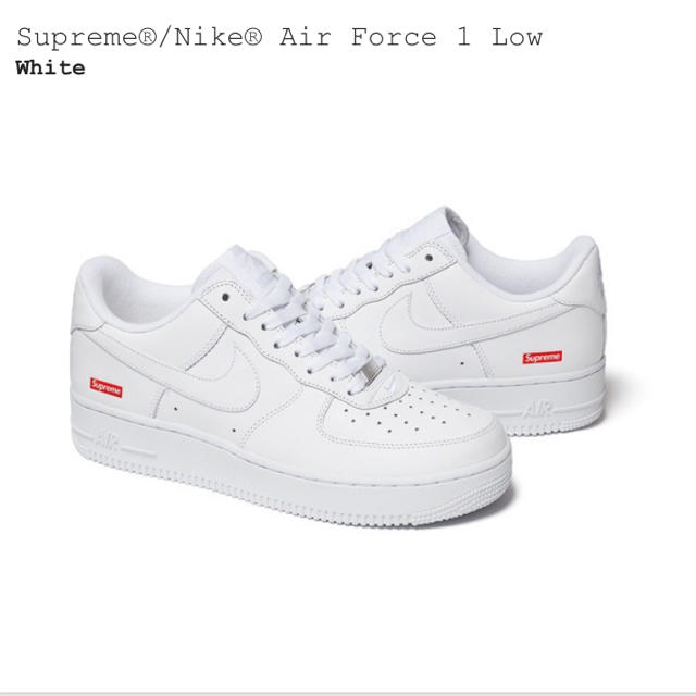 Supreme Nike Air Force 1 Low 26.5cm 白