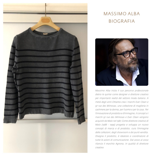 Cruciani(クルチアーニ)のマッシモアルバ Massimo Alba カットソー  ニット ロンT S 46 メンズのトップス(Tシャツ/カットソー(七分/長袖))の商品写真