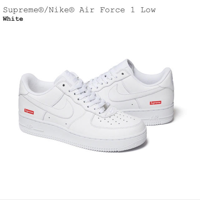 WhiteSIZESupreme Nike Air Force 1 Low 27 white