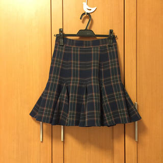 トランテアンソンドゥモード(31 Sons de mode)の裾プリーツ チェック柄スカート(その他)