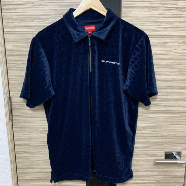 Supreme Croc Velour Zip Polo ポロシャツ　18ss