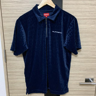 シュプリーム(Supreme)のSupreme Croc Velour Zip Polo ポロシャツ　18ss(ポロシャツ)
