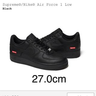 シュプリーム(Supreme)の送料込　Supreme® Nike® Air Force 1 ブラック 27.0(スニーカー)