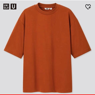 ユニクロ(UNIQLO)の UNIQLO U エアリズムコットンオーバーサイズT ダークオレンジL(Tシャツ/カットソー(半袖/袖なし))