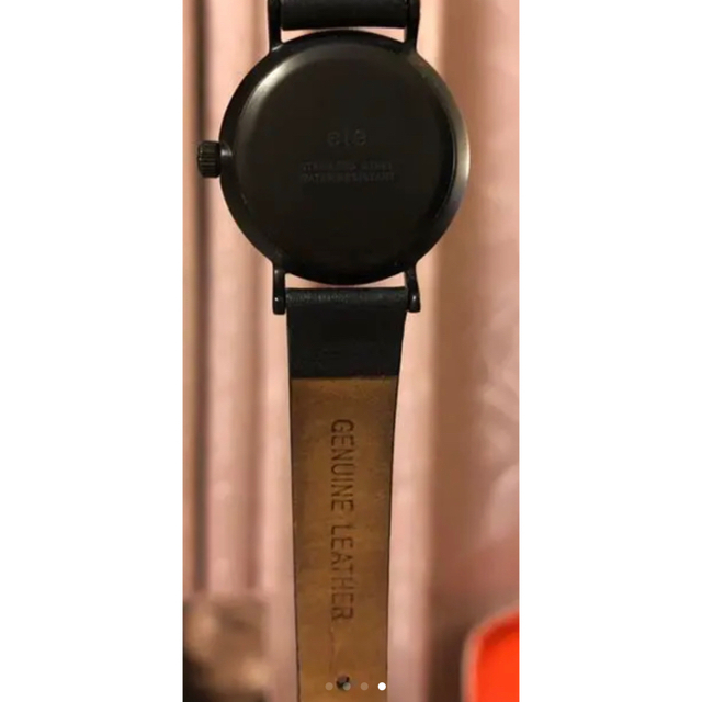ete(エテ)のete シンプルな黒い腕時計 レディースのファッション小物(腕時計)の商品写真