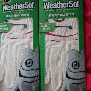 フットジョイ(FootJoy)のゴルフ グローブ フットジョイ新品23サイズ 2枚 国内販売品ホワイト/レッド(その他)