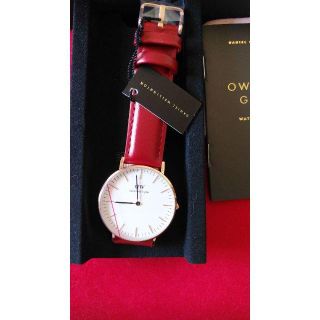 ダニエルウェリントン(Daniel Wellington)の【新品】★USA限定モデルDWダニエルウェリントン36mm レッド (腕時計)