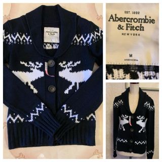 アバクロンビーアンドフィッチ(Abercrombie&Fitch)のアバクロ Abercrombie&Fitch ニットノルディック柄 カーディガン(カーディガン)