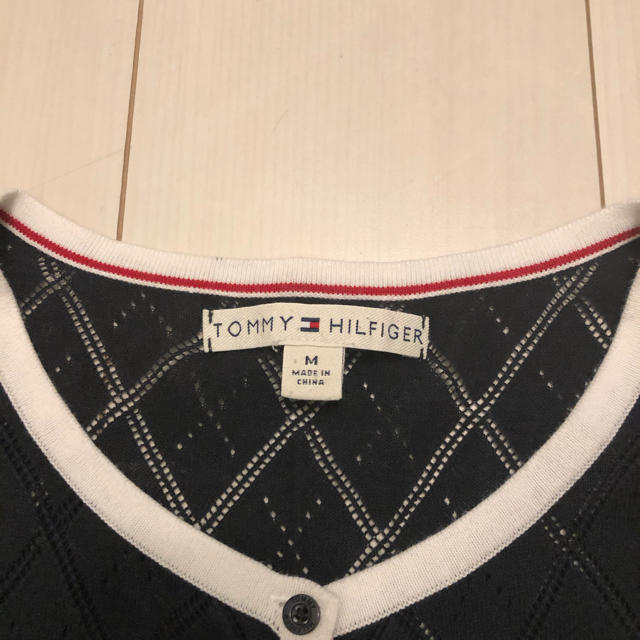 TOMMY HILFIGER(トミーヒルフィガー)のトミーフィルフィガー　tommy   ニット　Tシャツ　カーディガン　M レディースのトップス(Tシャツ(半袖/袖なし))の商品写真