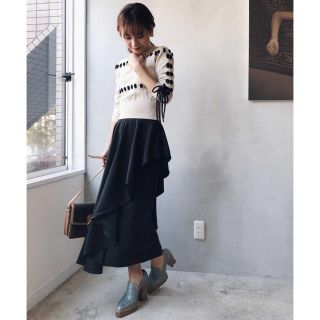 アメリヴィンテージ(Ameri VINTAGE)のSIDE FLARE LAYERED SK(ロングスカート)