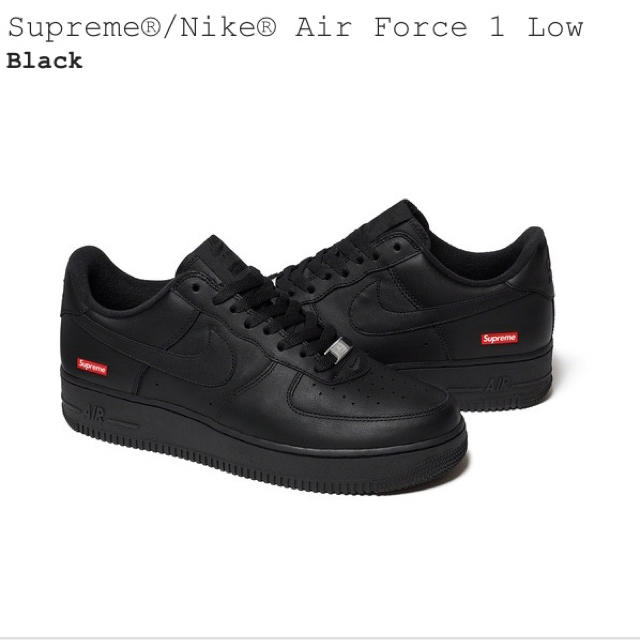 Supreme Nike Air Force 1 Black 26.5