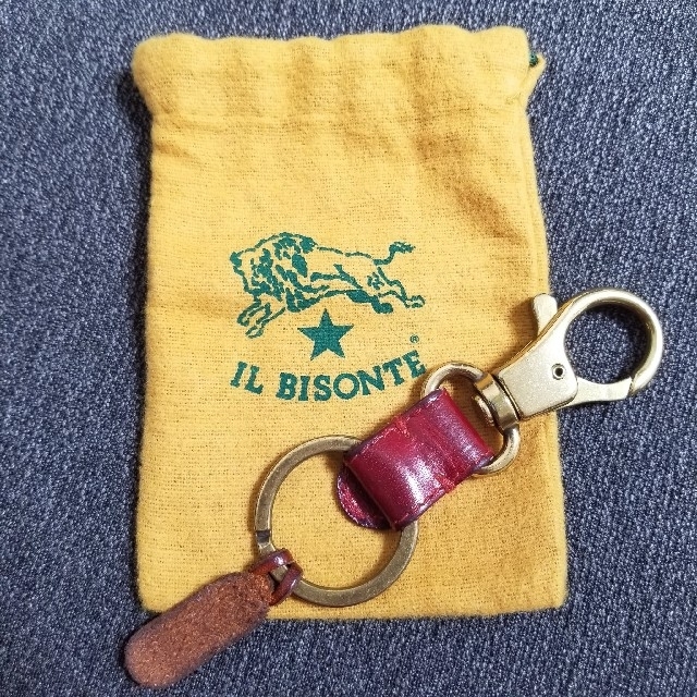 IL BISONTE(イルビゾンテ)の【IL BISONTE】クロコ型押しキーリング レディースのファッション小物(キーホルダー)の商品写真