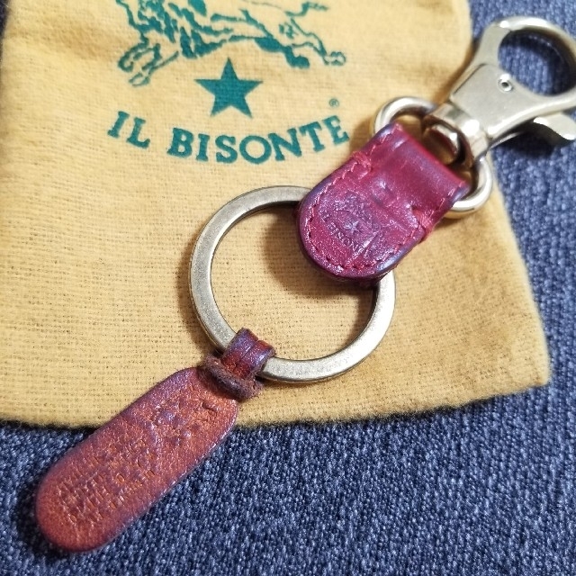 IL BISONTE(イルビゾンテ)の【IL BISONTE】クロコ型押しキーリング レディースのファッション小物(キーホルダー)の商品写真