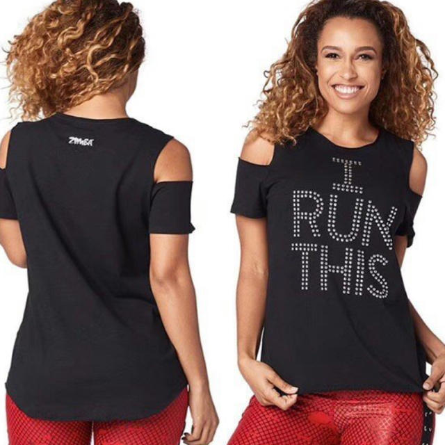 Zumba(ズンバ)のくりさま専用‼️Tシャツ☆Mサイズ☆レアなRED レディースのトップス(Tシャツ(半袖/袖なし))の商品写真