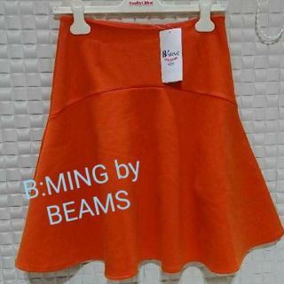 ビーミング ライフストア バイ ビームス(B:MING LIFE STORE by BEAMS)の 新品・タグ付き B:MING by BEAMS  スカート オレンジ色(ひざ丈スカート)