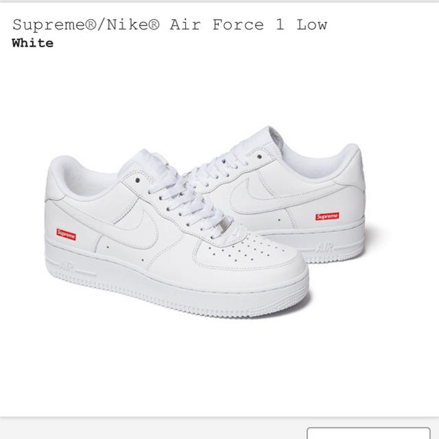Supreme(シュプリーム)のsupreme nike air force 1 white 28cm メンズの靴/シューズ(スニーカー)の商品写真