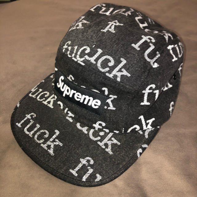 supreme fuck denim camp cap 13ss