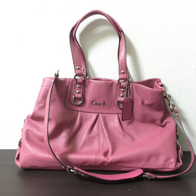 coach ピンク　ショルダーバッグ　ハンドバッグ　F15513