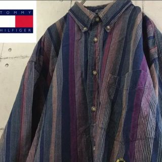 トミーヒルフィガー(TOMMY HILFIGER)のトミーヒルフィガー☆ オールドトミー 長袖シャツL スプライト(シャツ)