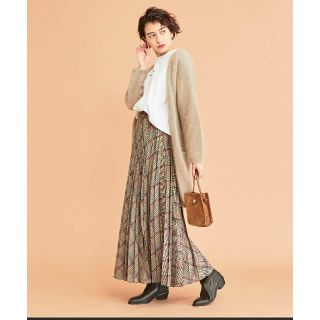 ビューティアンドユースユナイテッドアローズ(BEAUTY&YOUTH UNITED ARROWS)の◆B&Y◆チェックプリーツマキシスカート/新品/レッド/S(ロングスカート)