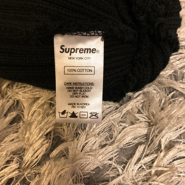 Supreme(シュプリーム)のSupreme 19ss Overdyed Beanie 黒 メンズの帽子(ニット帽/ビーニー)の商品写真