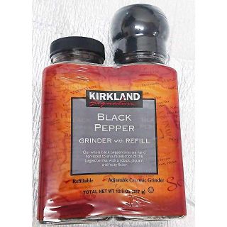 コストコ(コストコ)のKIRKLAND (カークランド) ブラックペッパー　ミル付き1本＋替え1本(調味料)