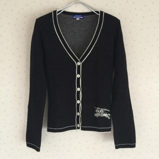 バーバリーブルーレーベル(BURBERRY BLUE LABEL)の☆美品☆Burberry BLUE LABELのブラックカーディガン(カーディガン)