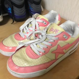 アベイシングエイプ(A BATHING APE)のbapesta メタリックピンク(スニーカー)