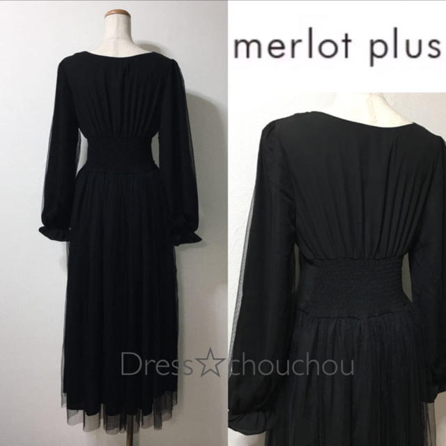 ♡完売品♡ merlot plus チュールギャザーコルセットデザインワンピース 1