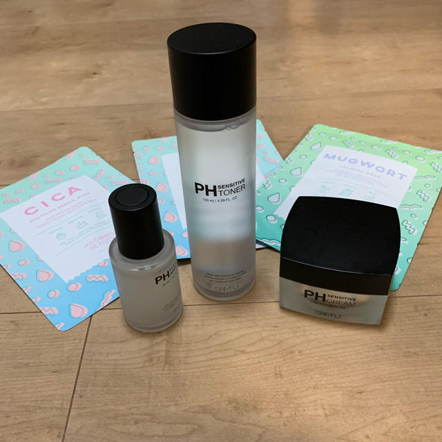 PHクリーム、PHトナー、PHアンプル、CICAパック、MUGWORTパック www