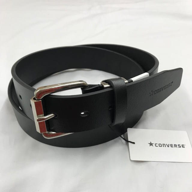 CONVERSE(コンバース)の新品 コンバース CONVERSE メンズ 革 ベルト カジュアル黒 メンズのファッション小物(ベルト)の商品写真