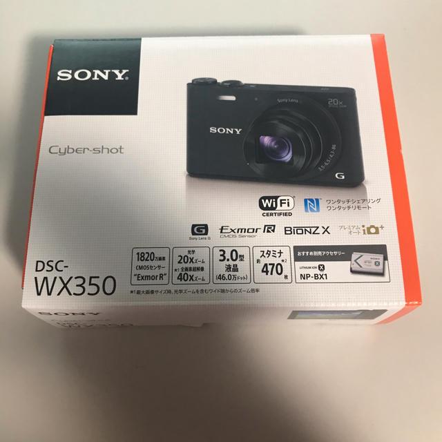 新品未使用　SONY DSC-WX350 ブラックコンパクトデジタルカメラ