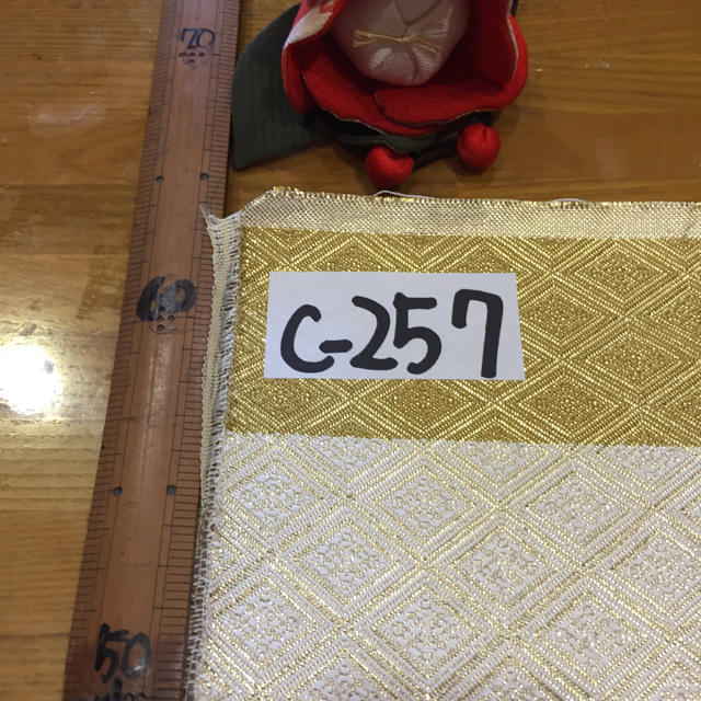 C256京都北尾織物匠豪華西陣正絹帯サンプル刺繍材料ハンドメイド壁掛佐賀錦書込み