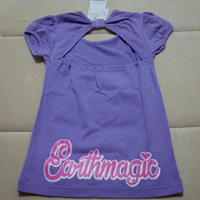 EARTHMAGIC(アースマジック)のアースマジック　140センチ新品未使用　パープル キッズ/ベビー/マタニティのキッズ服女の子用(90cm~)(Tシャツ/カットソー)の商品写真