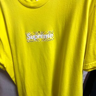 シュプリーム(Supreme)のシュプリームボックスロゴイエローL(Tシャツ/カットソー(半袖/袖なし))