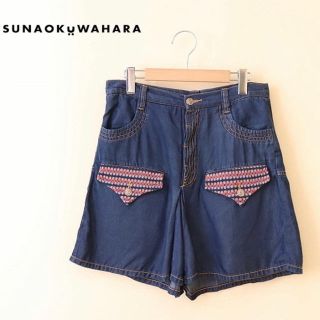 スナオクワハラ(sunaokuwahara)のスナオクワハラ◆ デニム ショートパンツ ◆インディゴブルー系◆size Ｍ(ショートパンツ)