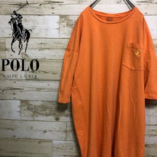 ポロラルフローレン(POLO RALPH LAUREN)のポロラルフローレン☆刺繍ロゴ ポケット Tシャツ オレンジ(Tシャツ/カットソー(半袖/袖なし))