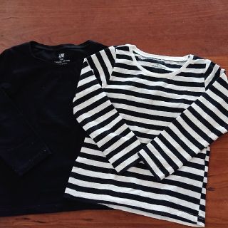 エイチアンドエム(H&M)のロングTシャツ2枚セット(Tシャツ/カットソー)