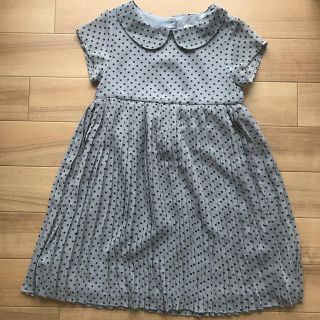 エイチアンドエム(H&M)の女の子水玉プリーツワンピース(ワンピース)