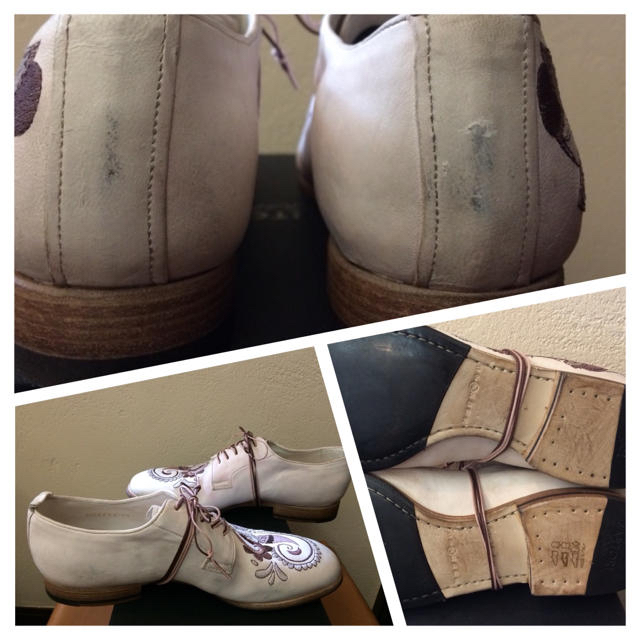 L'Appartement DEUXIEME CLASSE(アパルトモンドゥーズィエムクラス)の新品 サルトリ ゴールド 刺繍 カーフスキン ダービーシューズ 革靴 26cm レディースの靴/シューズ(ローファー/革靴)の商品写真