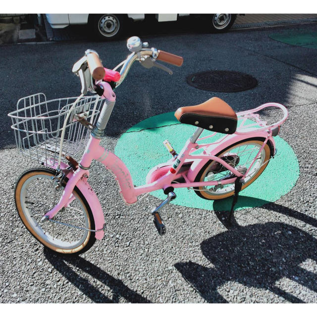 キッズ 自転車 女の子 ピンク 16 