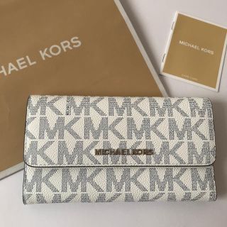 マイケルコース(Michael Kors)の【新品未使用】マイケルコース  長財布★ホワイト×ネイビー(長財布)