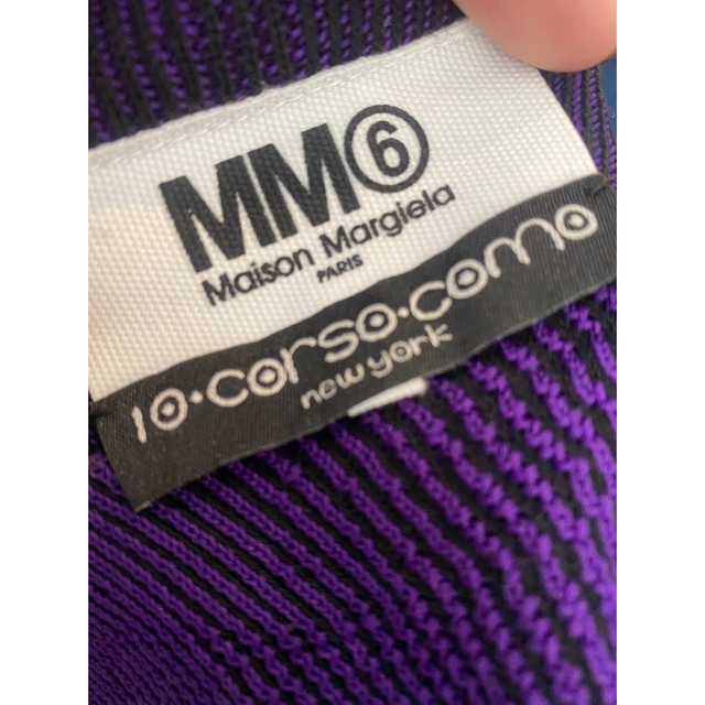 MM6(エムエムシックス)のMM6 サマーニットロングワンピースパープル美品S　マルジェラ レディースのワンピース(ロングワンピース/マキシワンピース)の商品写真