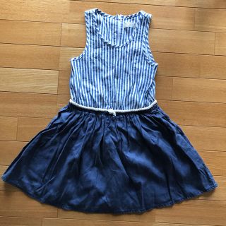 ザラキッズ(ZARA KIDS)のZara Girls ★ ストライプ　ドッキングワンピース　122cm(ワンピース)