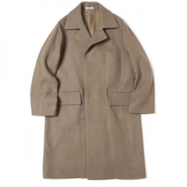 AURALEE WOOL MELTON SOUTIEN COLLAR COAT