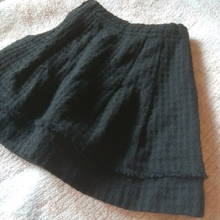 コムサデモード(COMME CA DU MODE)のコムサデモードFILLE♡120ウール黒スカート(スカート)