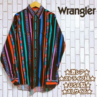 ラングラー(Wrangler)の★激レア★USA製★ラングラー★BD★幾何学模様★ストライプシャツ★XLサイズ★(シャツ)