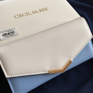 セシルマクビー(CECIL McBEE)の新品 セシルマクビー 内側花柄 長財布 ウォレット ブルー(財布)