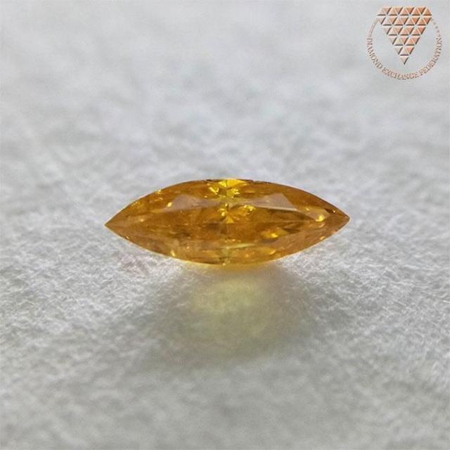 0.090 ct F.D. Ory. Yellow SI2 天然 ダイヤモンド レディースのアクセサリー(リング(指輪))の商品写真